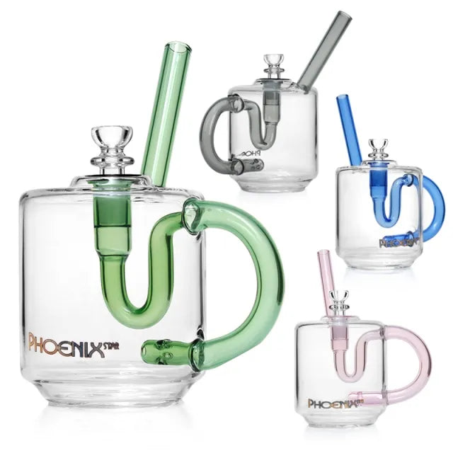 Phoenix Star Glass Cup bubbler bong with insert Perc