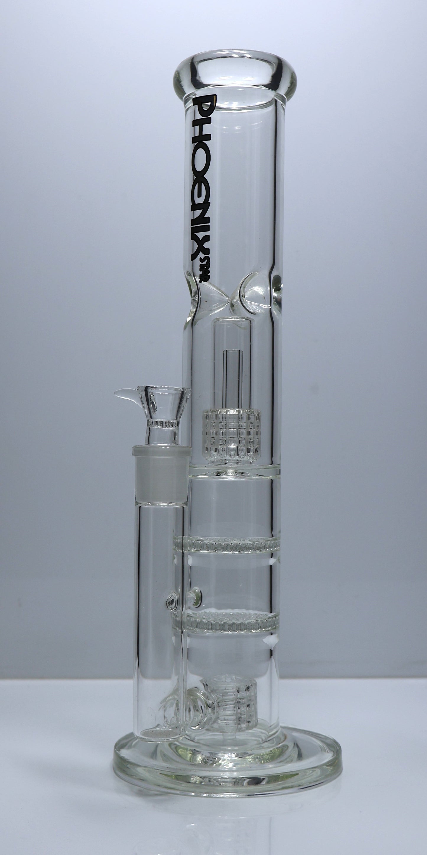 Large Phoenix Star 4 Perc Straight Bong