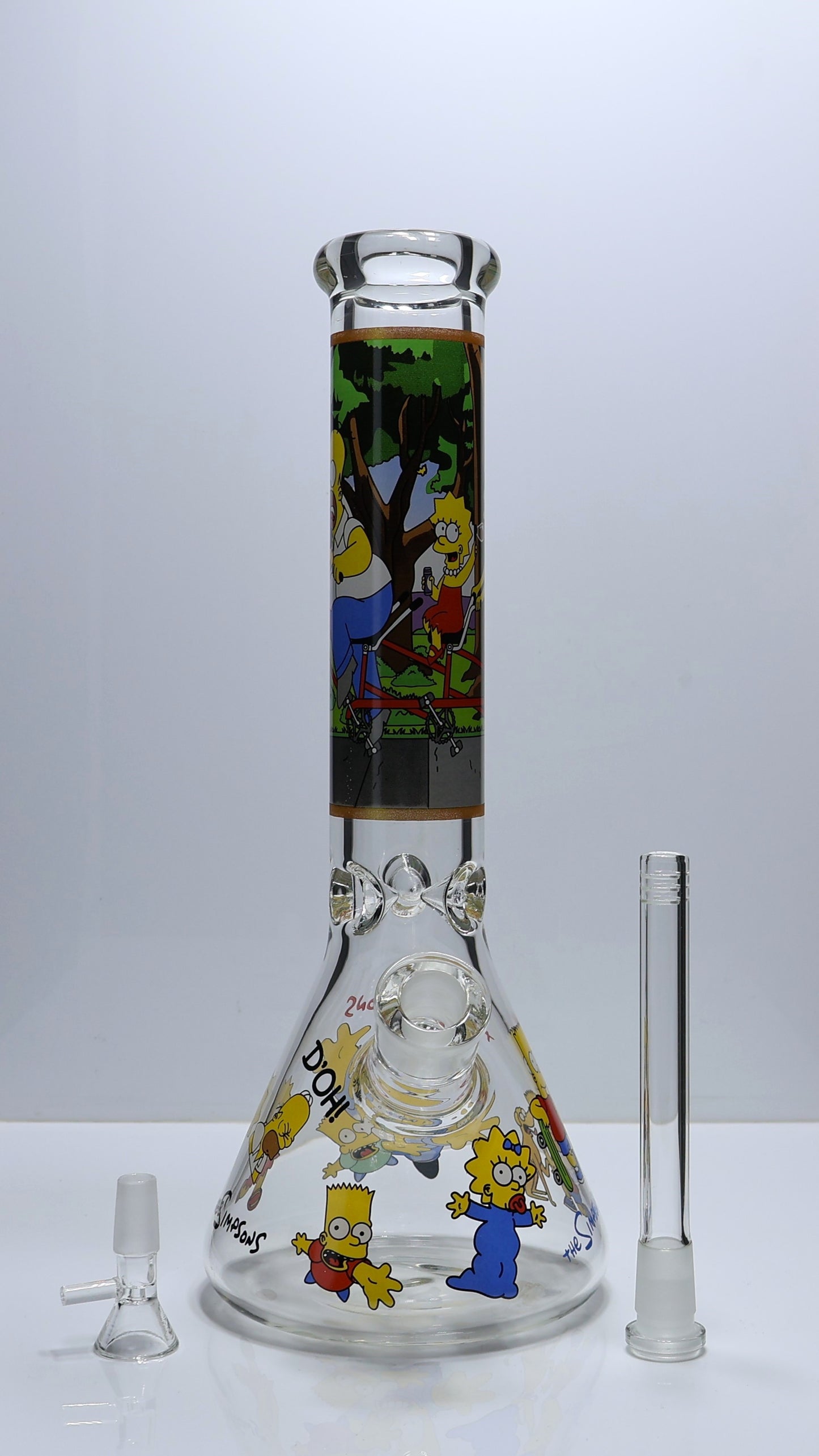 Cartoon Cloud Chasers - Large Beaker Bongs