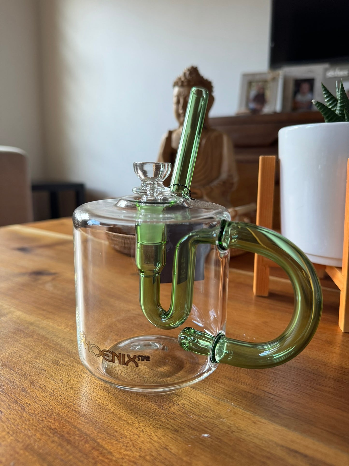 Phoenix Star Glass Cup bubbler bong with insert Perc