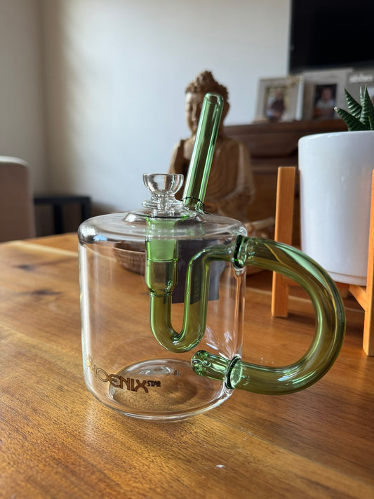 Phoenix Star Glass Cup bubbler bong with insert Perc